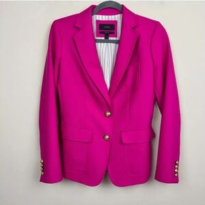 J. CREW hot pink Rhodes wool blazer